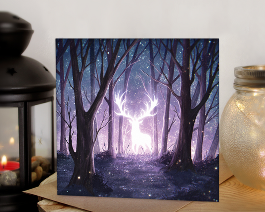 Celestial Forest - 150x150mm Square Blank Greeting Card